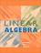 Cover of: Introduction to linear algebra